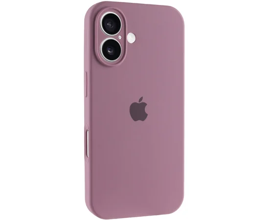 Чехол Silicone Case Full Camera Protective (AA) для Apple iPhone 16 (6.1") Лиловый / Lilac Pride