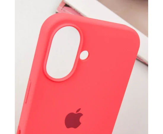 Чехол Silicone Case Full Protective (AA) для Apple iPhone 16 (6.1") Арбузный / Watermelon red