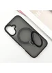 TPU+PC чехол Metal Buttons with MagSafe Colorful HQ Ring для Apple iPhone 16 (6.1") Black