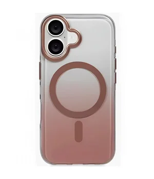 Чехол TPU+PC Shadow with MagSafe для Apple iPhone 16 (6.1") Rose Gold