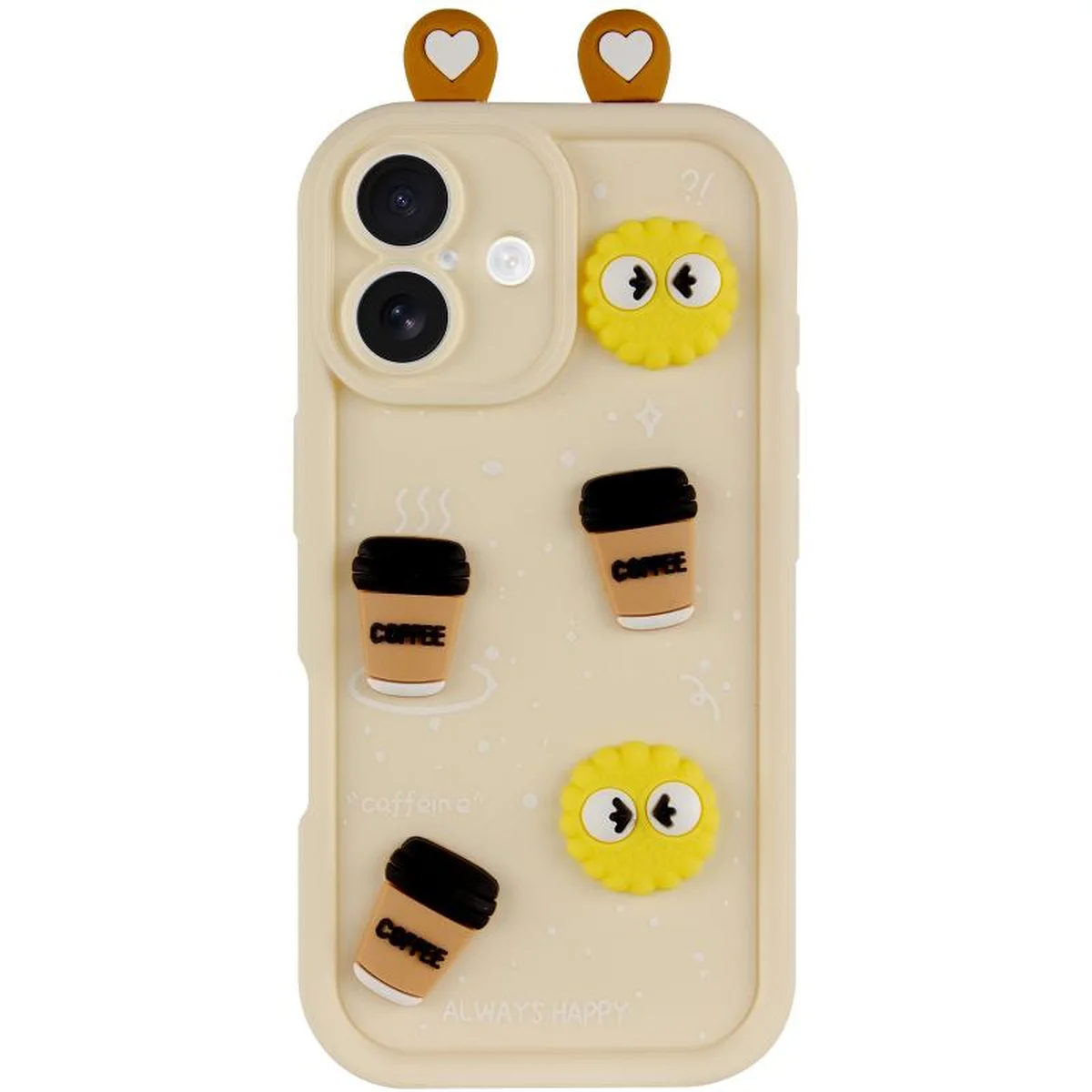 Чехол TPU Toys Case with Ears для Apple iPhone 16 (6.1") Sand