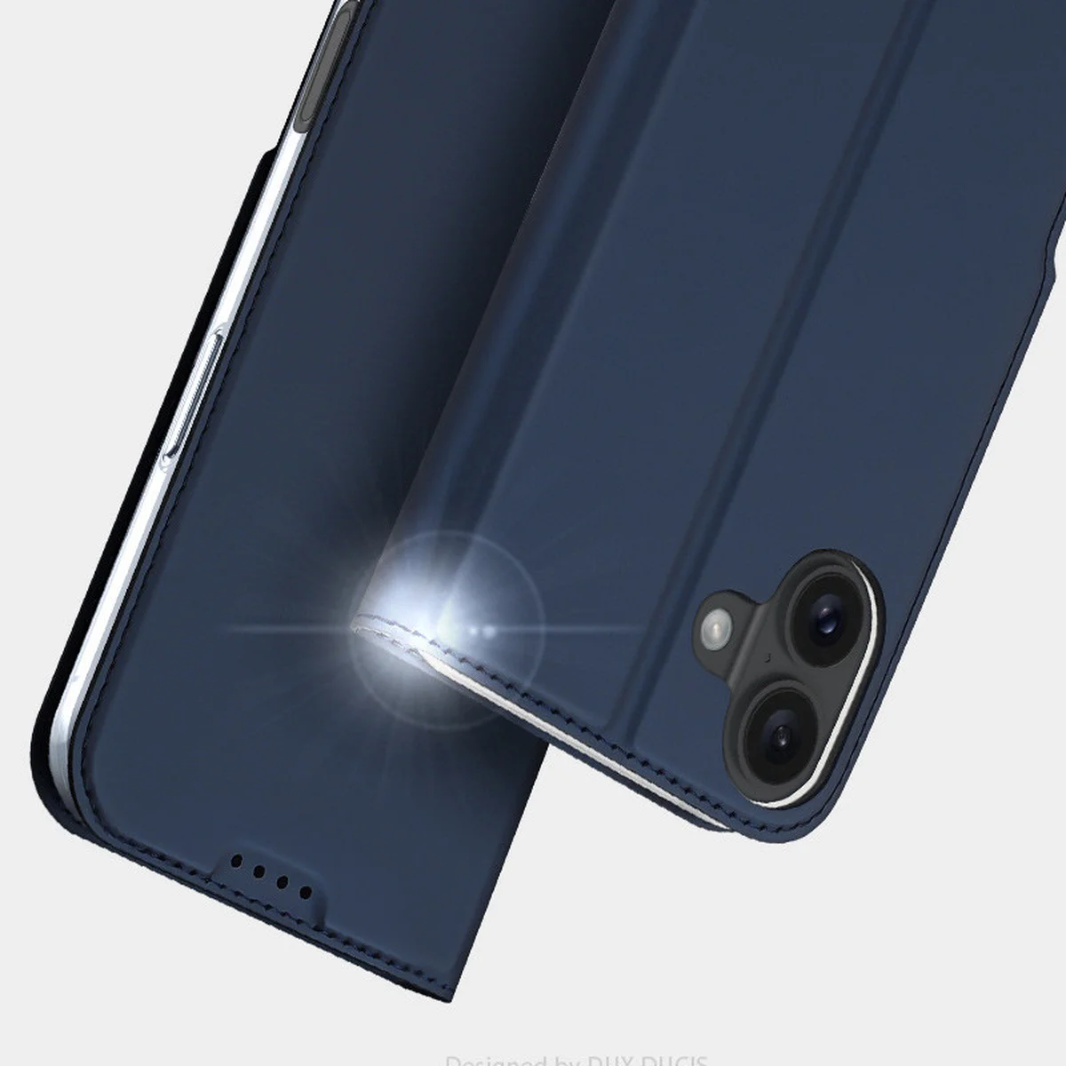 Чехол-книжка Dux Ducis с карманом для визиток для Apple iPhone 16 (6.1") Синий