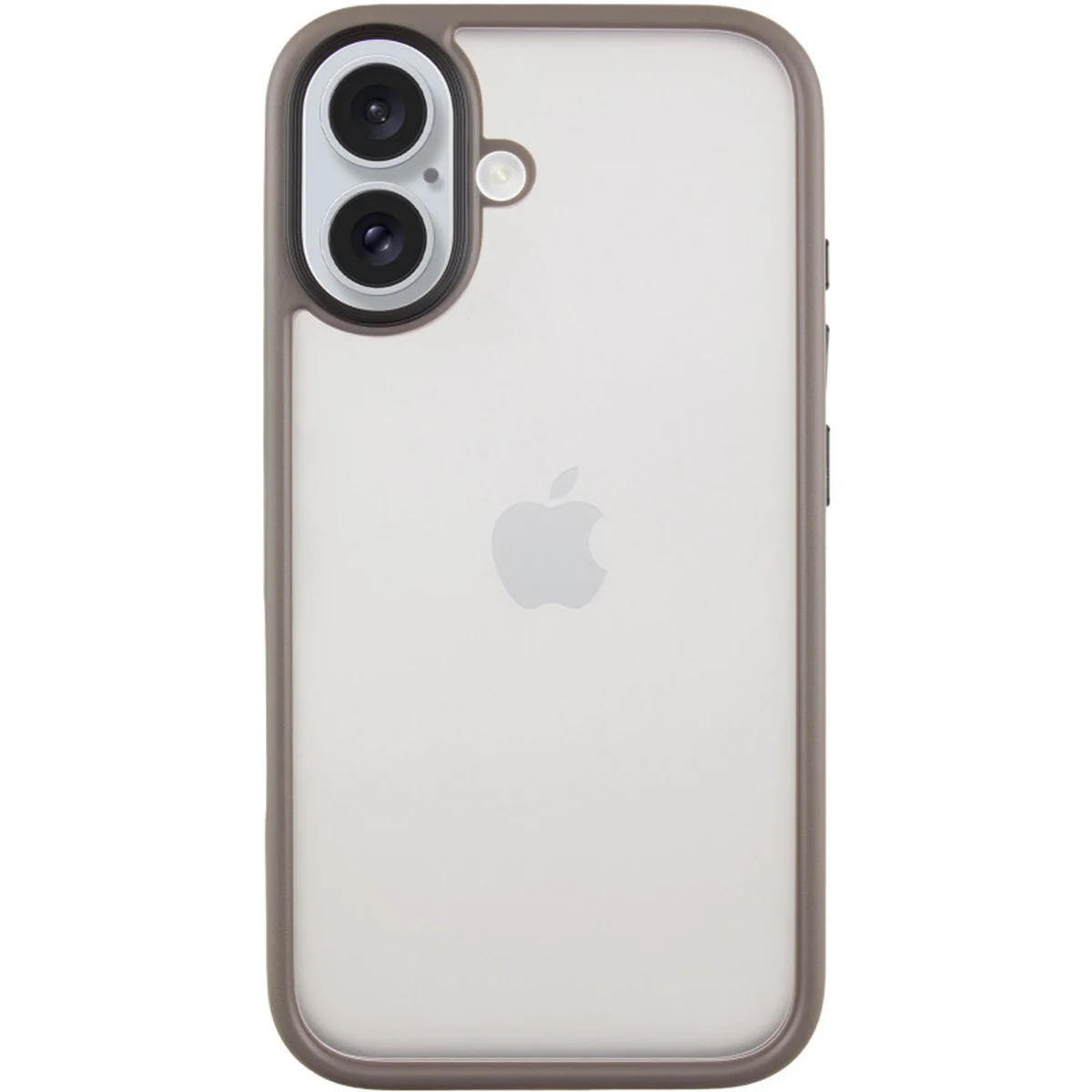 TPU+PC чохол Metal Buttons для Apple iPhone 16 (6.1") Сірий