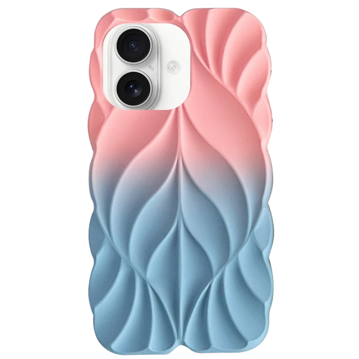 TPU чехол Leaf для Apple iPhone 16 (6.1") Pink / Blue