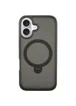 TPU+PC чехол Metal Buttons with MagSafe Colorful HQ Ring для Apple iPhone 16 (6.1") Black