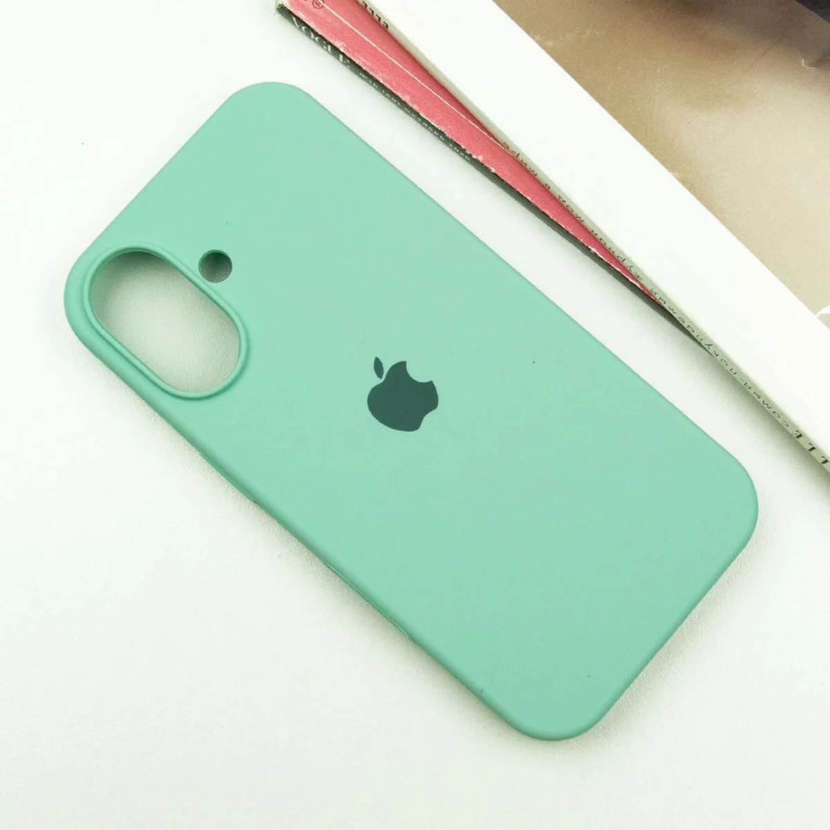 Чехол Silicone Case Full Protective (AA) для Apple iPhone 16 (6.1") Бирюзовый / Turquoise