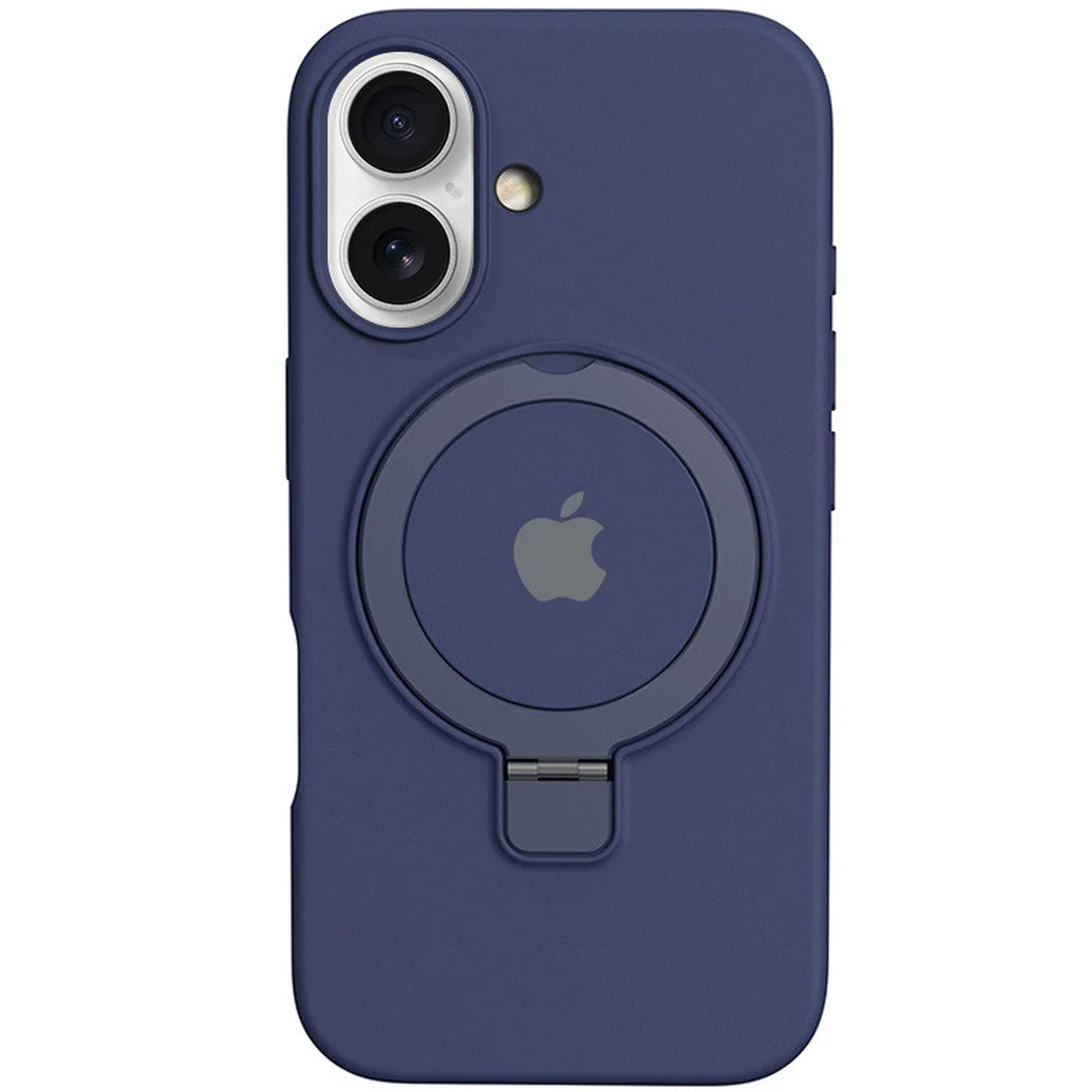 Чехол Silicone Case Full Protective with Ring для Apple iPhone 16 (6.1") Dark Blue