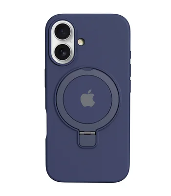 Чохол Silicone Case Full Protective with Ring для Apple iPhone 16 (6.1") Dark Blue