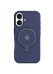 Чехол Silicone Case Full Protective with Ring для Apple iPhone 16 (6.1") Dark Blue