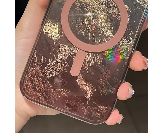 Чохол TPU Shiny Mountain (MagFit) для Apple iPhone 16 (6.1") Chocolate