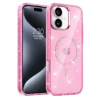 Чехол TPU Eclipse Sparkle (MagFit) для Apple iPhone 16 (6.1") Pink