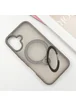 TPU+PC чехол Metal Buttons with MagSafe Colorful HQ Ring для Apple iPhone 16 (6.1") Grey