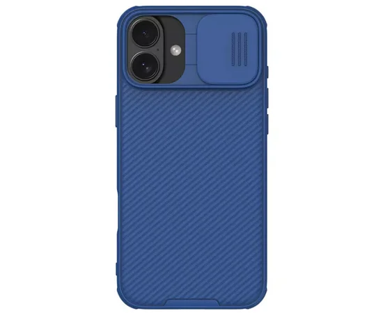 Карбонова накладка Nillkin CamShield Pro Magnetic для Apple iPhone 16 (6.1") Blue