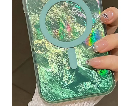 Чехол TPU Shiny Mountain (MagFit) для Apple iPhone 16 (6.1") Green