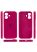 Чехол Silicone Case Full Camera Protective (AA) для Apple iPhone 16 (6.1") Красный / Rose Red