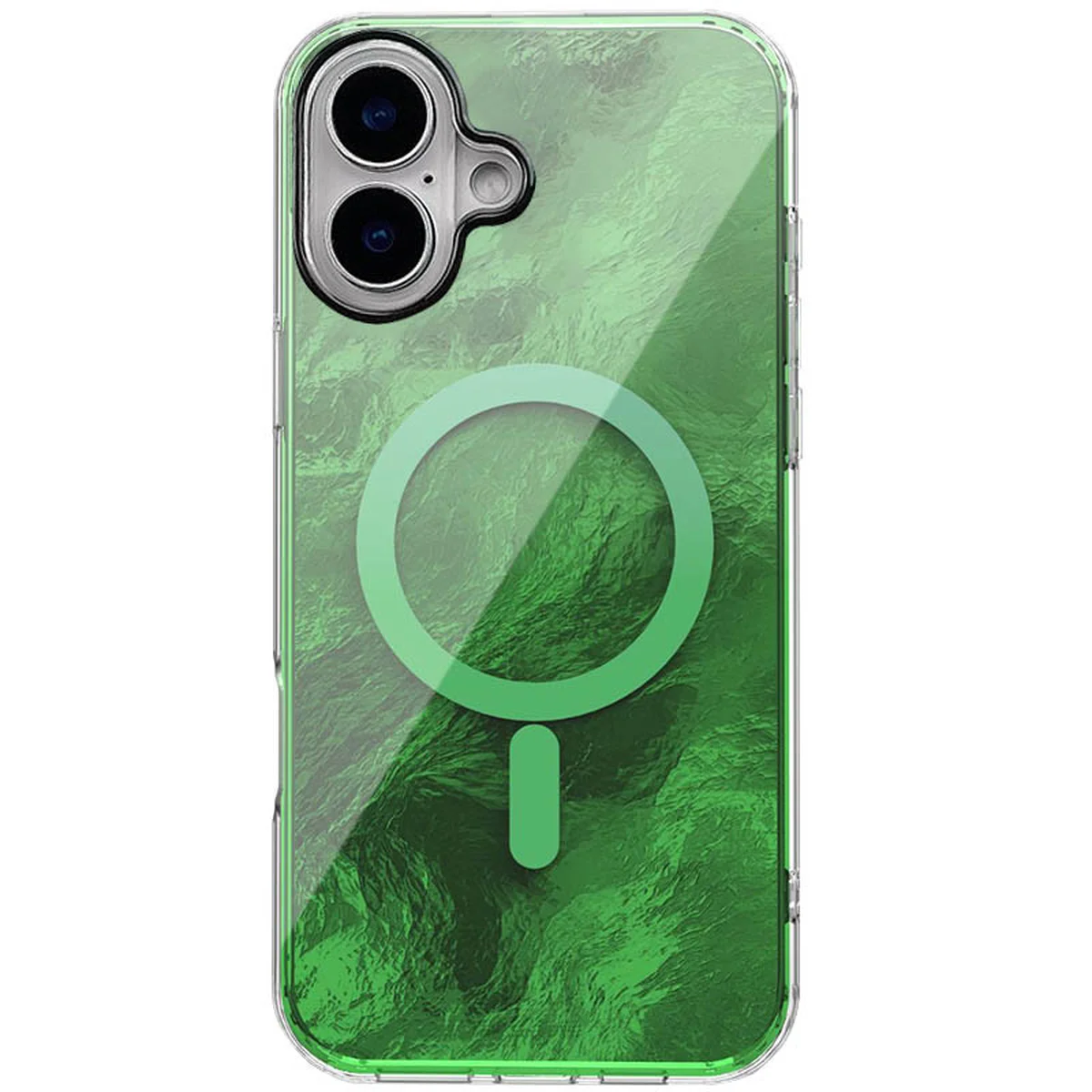 Чехол TPU Shiny Mountain (MagFit) для Apple iPhone 16 (6.1") Green