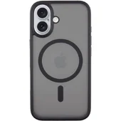 TPU+PC чохол Metal Buttons with MagSafe для Apple iPhone 16 (6.1") Чорний