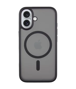 TPU+PC чехол Metal Buttons with MagSafe для Apple iPhone 16 (6.1") Черный