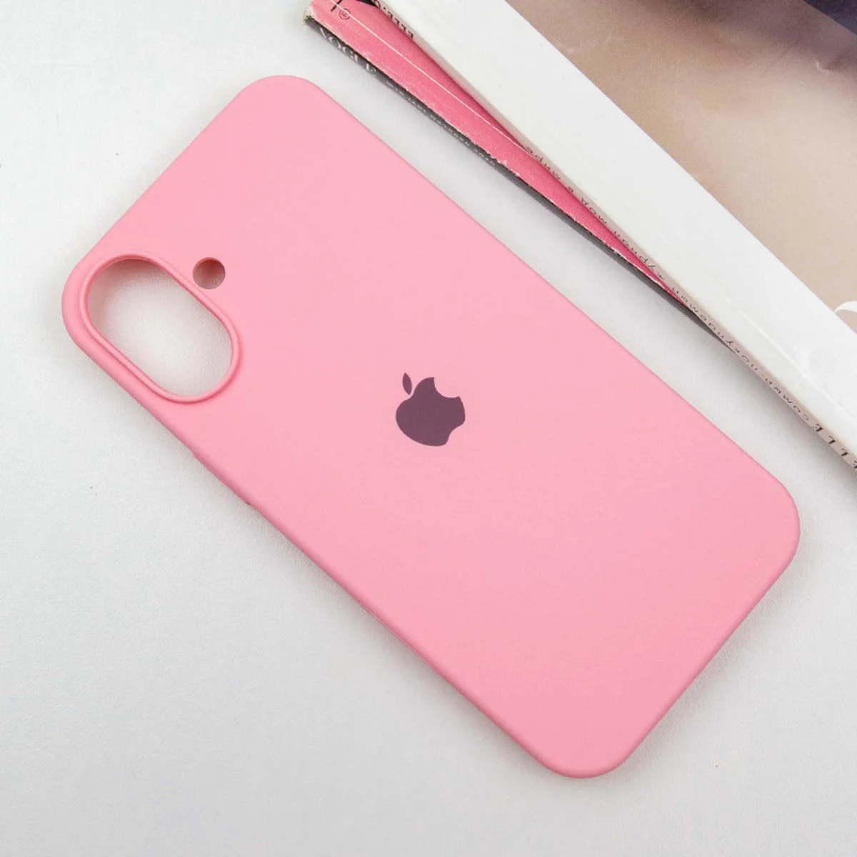 Чохол Silicone Case Full Protective (AA) для Apple iPhone 16 (6.1") Рожевий / Light pink