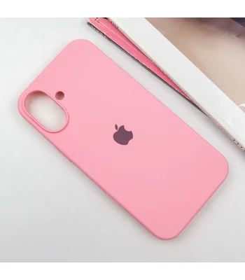 Чохол Silicone Case Full Protective (AA) для Apple iPhone 16 (6.1") Рожевий / Light pink