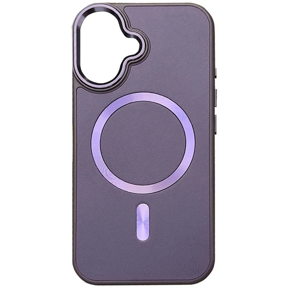 Кожаный чехол SnapCase with MagSafe для Apple iPhone 16 (6.1") Dark Purple