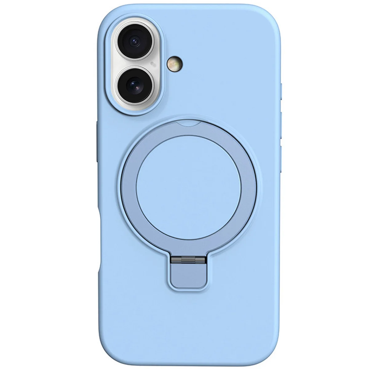 Чехол Silicone Case Full Protective NO LOGO with Ring для Apple iPhone 16 (6.1") Blue