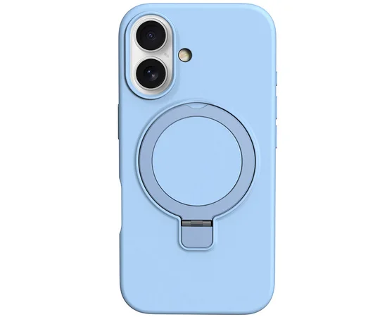Чохол Silicone Case Full Protective NO LOGO with Ring для Apple iPhone 16 (6.1") Blue