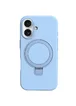 Чохол Silicone Case Full Protective NO LOGO with Ring для Apple iPhone 16 (6.1") Blue