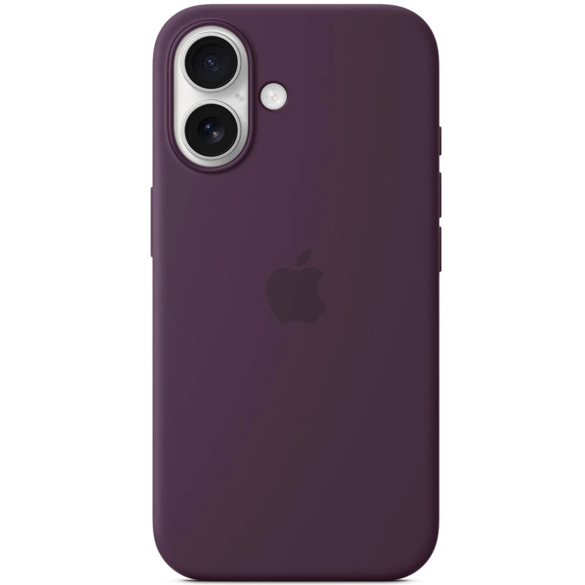 Чехол Silicone case (AAA) with Magsafe and Animation (button) для Apple iPhone 16 (6.1") Plum