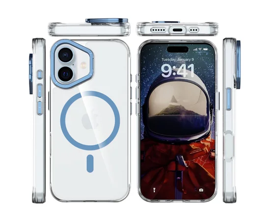 Чохол TPU Space Case Apex with MagSafe для Apple iPhone 16 (6.1") Navy Blue