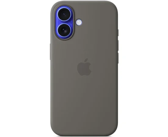 Чохол Silicone case (AAA) full with Magsafe and Animation для Apple iPhone 16 (6.1") Stone Grey