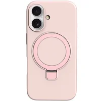 Чехол Silicone Case Full Protective NO LOGO with Ring для Apple iPhone 16 (6.1") Pink