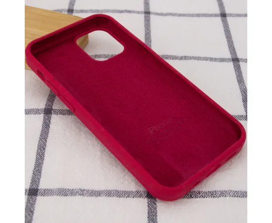 Чехол Silicone Case Full Protective (AA) для Apple iPhone 16 (6.1") Красный / Rose Red
