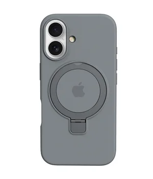 Чехол Silicone Case Full Protective with Ring для Apple iPhone 16 (6.1") Grey