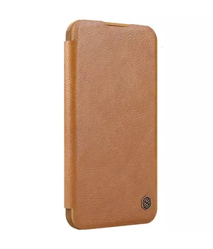 Шкіряний чохол-книжка Nillkin Qin Prop для Apple iPhone 16 (6.1") Brown