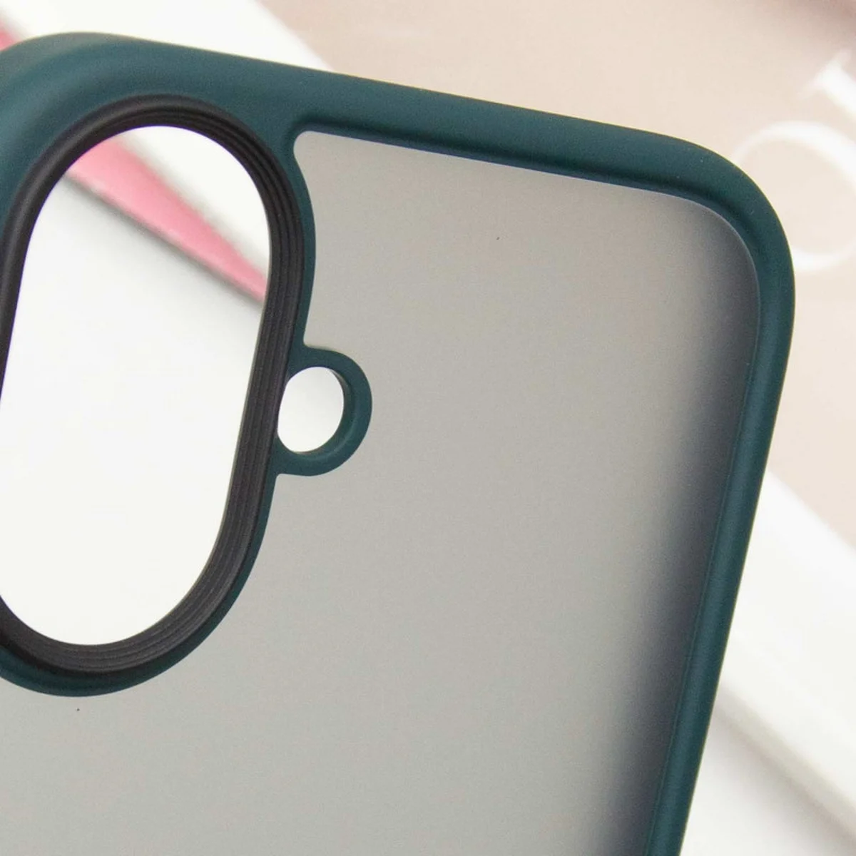 TPU+PC чехол Metal Buttons для Apple iPhone 16 (6.1") Зеленый