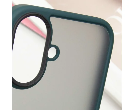 TPU+PC чехол Metal Buttons для Apple iPhone 16 (6.1") Зеленый