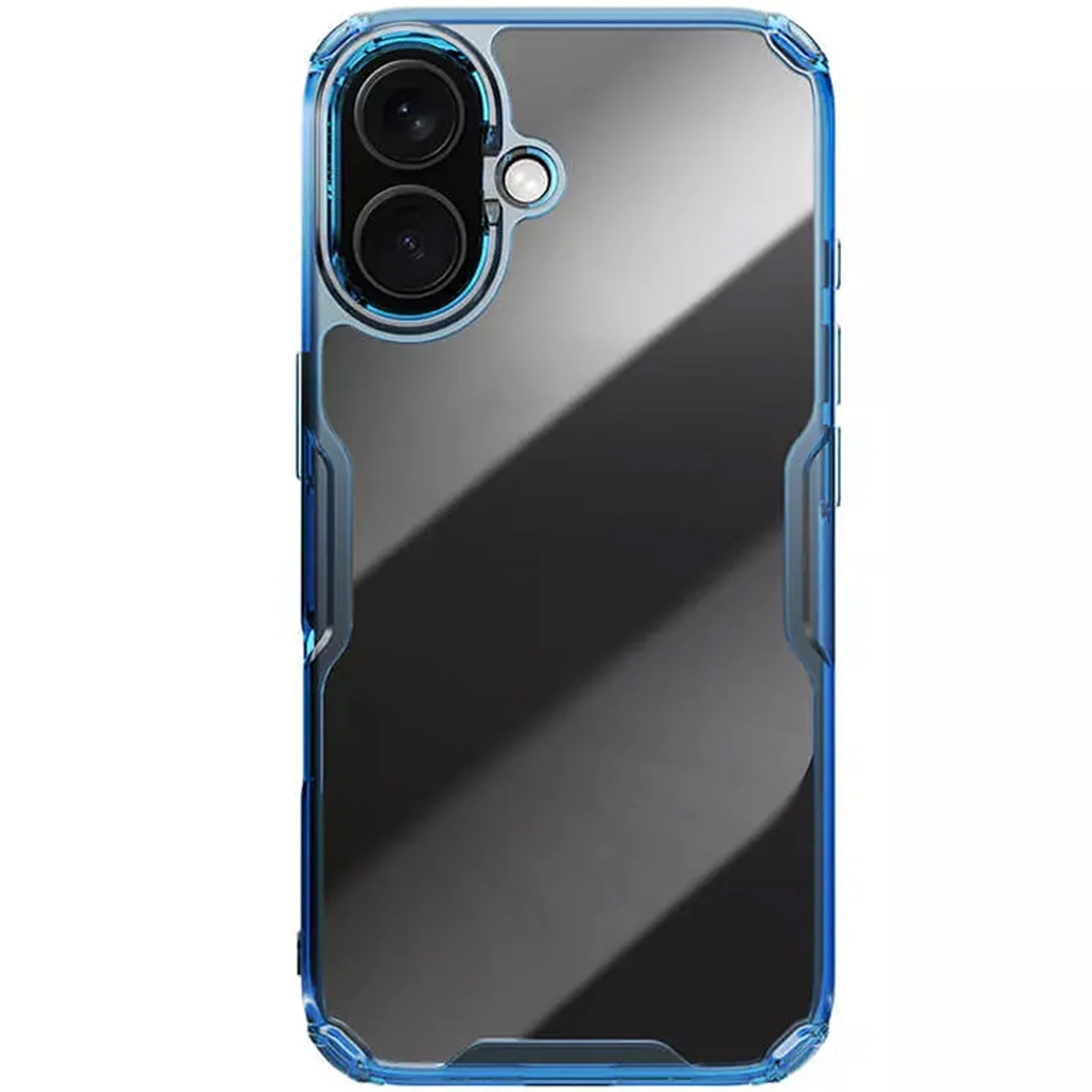 TPU чехол Nillkin Nature Pro Series для Apple iPhone 16 (6.1") Синий (прозрачный)