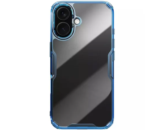 TPU чохол Nillkin Nature Pro Series для Apple iPhone 16 (6.1") Синій (прозорий)