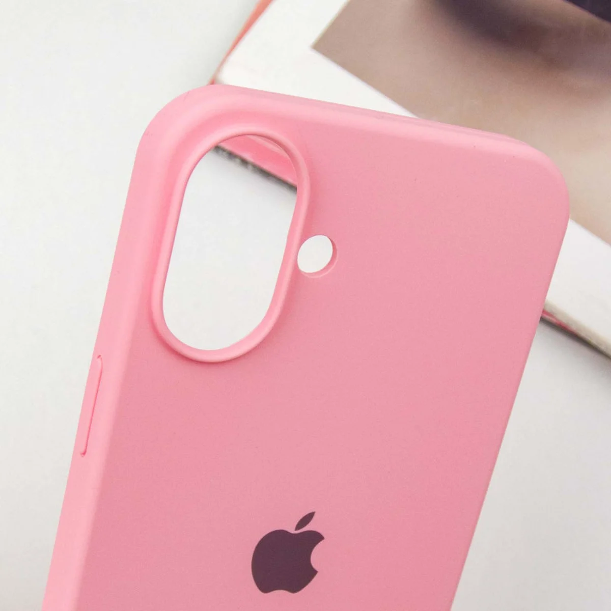 Чохол Silicone Case Full Protective (AA) для Apple iPhone 16 (6.1") Рожевий / Light pink