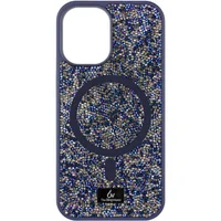 TPU чехол Bling World Rock Diamond with MagSafe для Apple iPhone 16 (6.1") Navy Blue