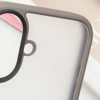 TPU+PC чехол Metal Buttons для Apple iPhone 16 (6.1") Серый