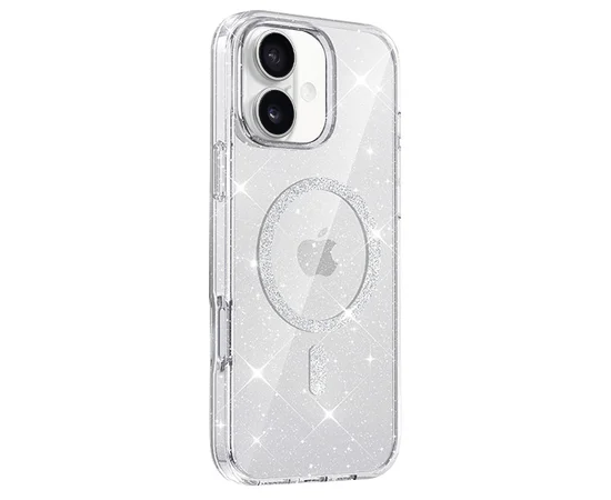 Чохол TPU Eclipse Sparkle (MagFit) для Apple iPhone 16 (6.1") Clear