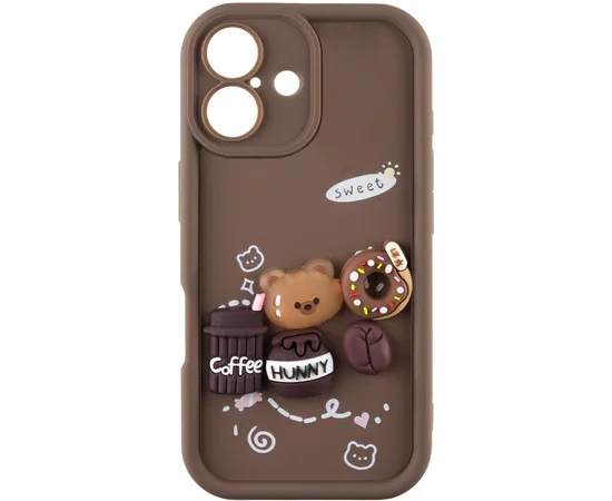 Чехол TPU Toys Case для Apple iPhone 16 (6.1") Brown / Sweet