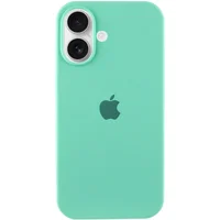 Чехол Silicone Case Full Protective (AA) для Apple iPhone 16 (6.1") Бирюзовый / Marine Green