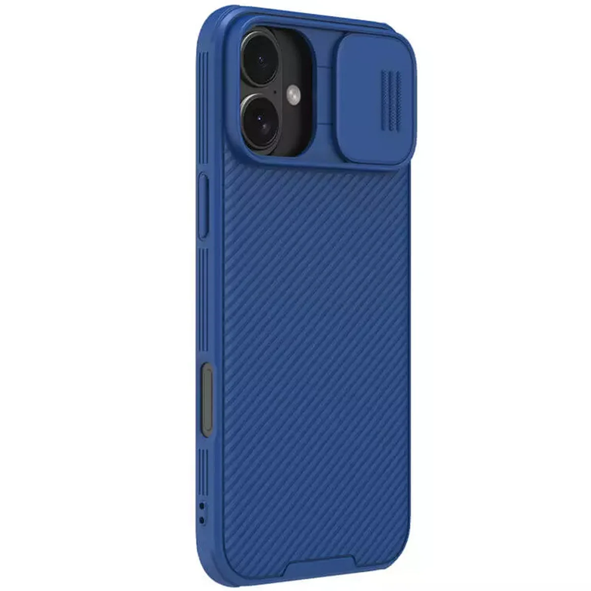 Карбоновая накладка Nillkin CamShield Pro для Apple iPhone 16 (6.1") Blue