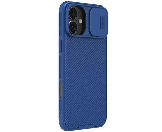 Карбоновая накладка Nillkin CamShield Pro для Apple iPhone 16 (6.1") Blue