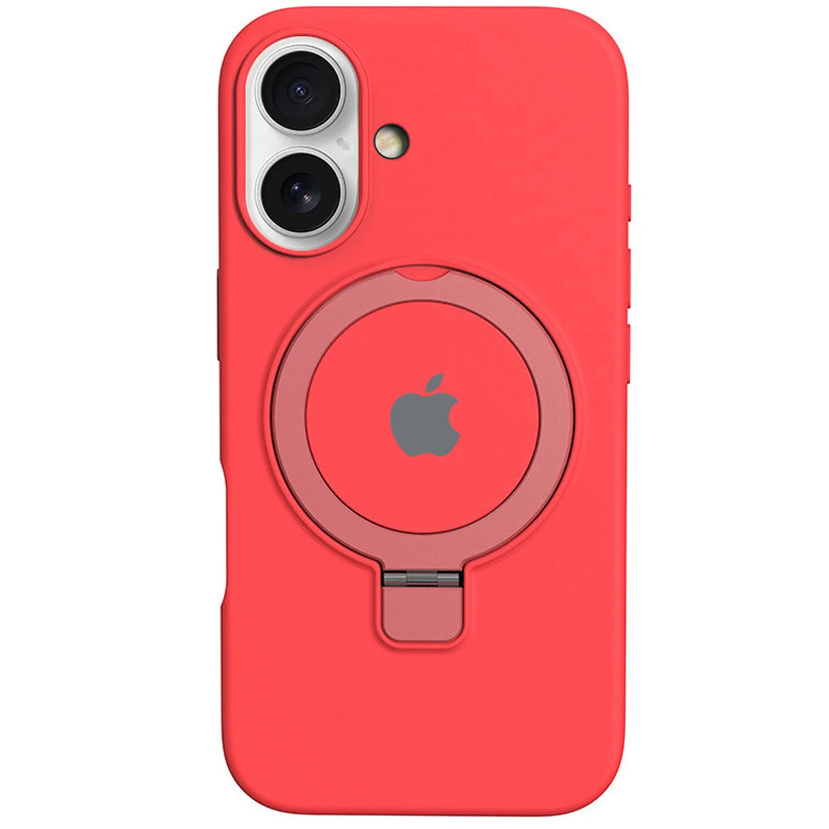 Чехол Silicone Case Full Protective with Ring для Apple iPhone 16 (6.1") Red