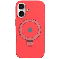 Чехол Silicone Case Full Protective with Ring для Apple iPhone 16 (6.1") Red