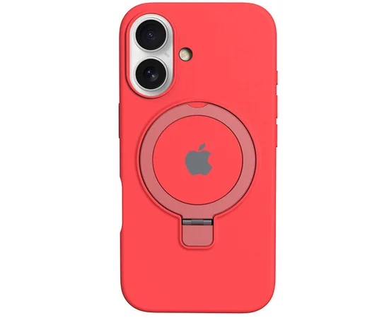 Чохол Silicone Case Full Protective with Ring для Apple iPhone 16 (6.1") Red